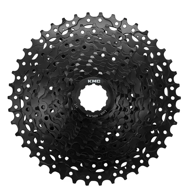KMC REACT E-bike 11-Delt Kassett 11-42T, sort, Shimano kompatibel, stål 