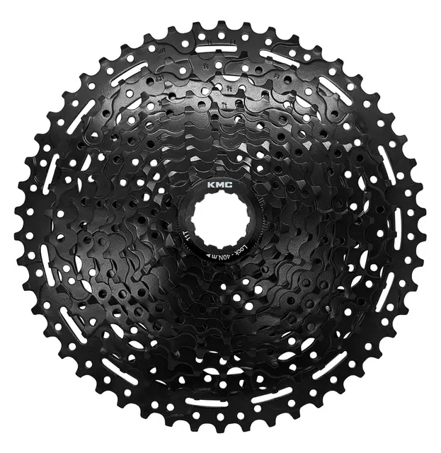 KMC REACT E-bike 11-Delt Kassett 11-50T, sort, Shimano kompatibel, stål 