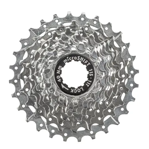 Microshift Centos 11-delt Kassett 11-28T, 271gr, Krom belagt, Shimano