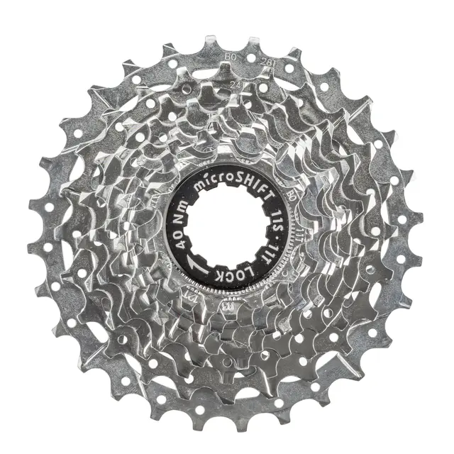 Microshift Centos 11-delt Kassett 11-28T, 271gr, Krom belagt, Shimano 