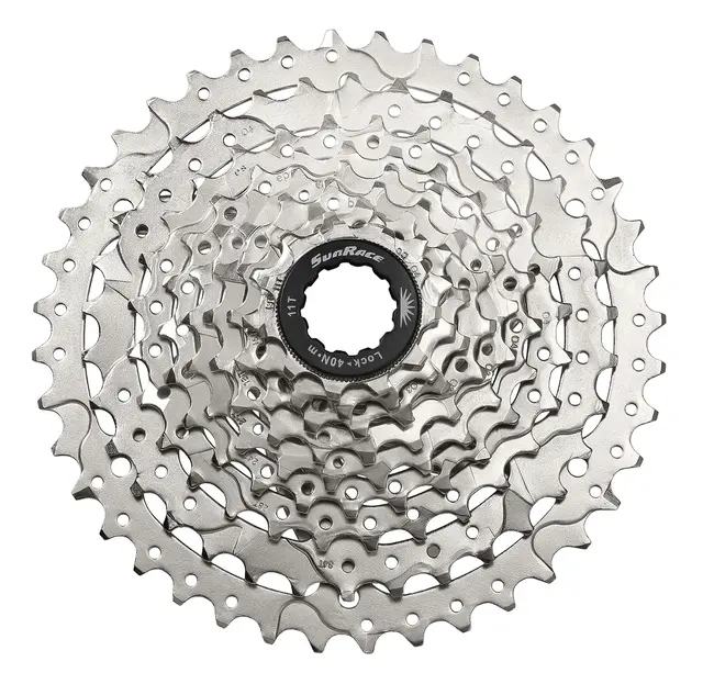 Sunrace M980 9-Delt HG Kassett 11-42T, 505g, Sølv, Shimano HG 