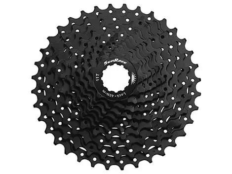 SunRace MS1 10-Delt Kassett 11-36T, 395gr, Sort , Shimano kompat 