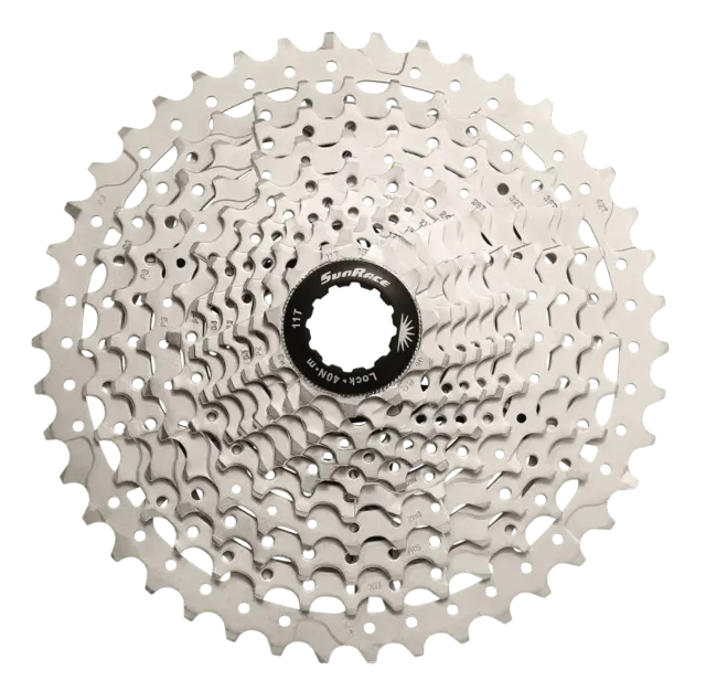 Sunrace MS8 11-Delt HG Kassett 11-40T, 429g, Sølv, Shimano HG 