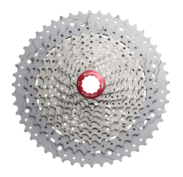 Sunrace MX8 11-Delt HG Kassett 11-42T, 419g, Sølv, Shimano HG 