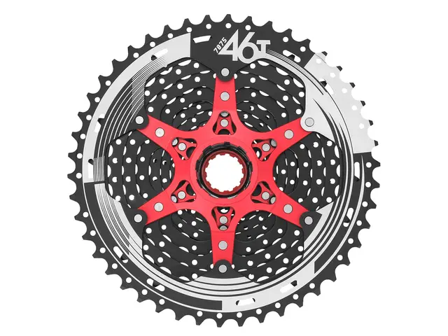 SunRace MX8 11-Delt Kassett 11-46T, 465gr, Sort, Shimano kompatibel 
