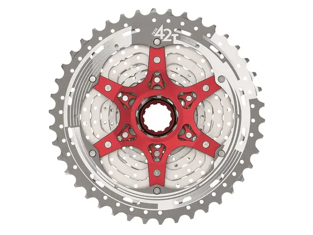 SunRace MX8 11-Delt Kassett 11-46T, 465gr, Metallic, Shimano kompati 