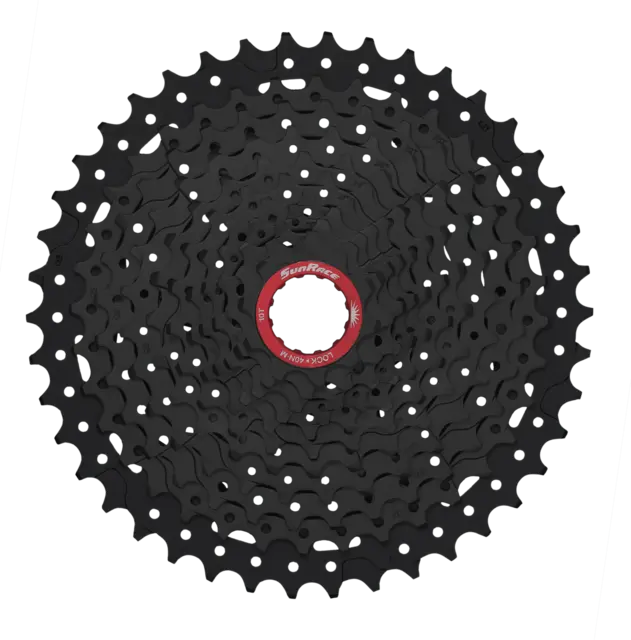 SunRace MX 11-Delt Kassett 10-42T, 458gr, Sort, SRAM XD kompatibel 