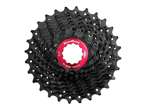 SunRace CSRX0 10-Delt Kassett 11-32T, 332gr, Sort, Shimano kompat