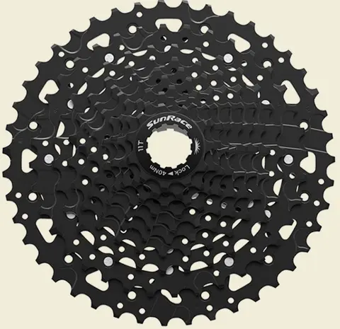Sunrace CSUS700 10-Delt Kassett 11-43T, 543gr, Sort, Cues kompatibel