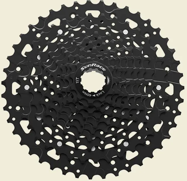 Sunrace CSUS700 10-Delt Kassett 11-43T, 543gr, Sort, Cues kompatibel 