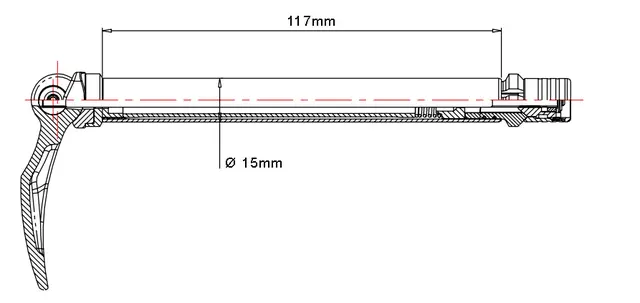 SR Suntour 15 Q-LOC TRK Aksling Ø 15mm x 100mm, 120gr 