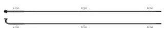Sapim Strong Sorte Eiker 310mm J-bend, 2.3/2.0, 100 pk