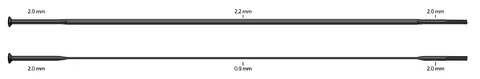 Sapim CX-Ray SP Sorte Eiker Straight Pull, 2.0/ 2.2-0.9 /2.0, 20 pk