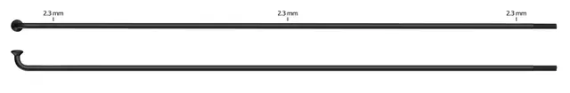Sapim Leader Sorte Eiker 125mm J-bend, 2.34, 100 pk 