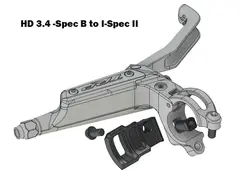TRP Matchmaker HD3.4 I-Spec II Adapter H Sort, alu, HD 3.4