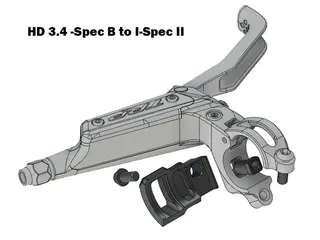 TRP Matchmaker HD3.4 I-Spec II Adapter V Sort, alu, HD 3.4