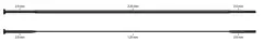 Sapim CX-Sprint Sorte Eiker Straight Pull, 2.0/2.25-1.25/2.0, 100 pk