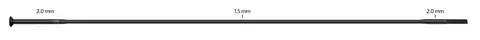 Sapim Laser SP Sorte Eiker Straight Pull, 2.0/1.5/2.0, 100 pk