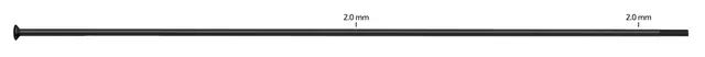 Sapim Leader 2.0 SP Sorte Eiker 218mm Straight Pull, 2.0, 100 pk 