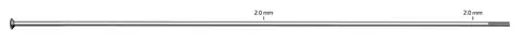 Sapim Leader 2.0 SP Sølv Eiker Straight Pull, 2.0, 100 pk