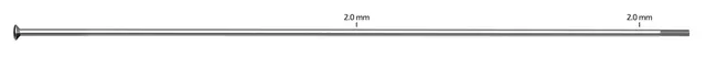 Sapim Leader 2.0 SP Sølv Eiker Straight Pull, 2.0, 100 pk 