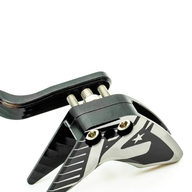 K-Edge Road 1x Elevated Race Kjedefører Sort, 40-52T, braze-on,  45gr 