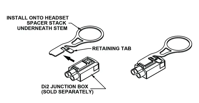 K-Edge Di2 Junction Box Holder Sort, 1 1/8x0.9mm, rustfritt stål, 6.6gr 