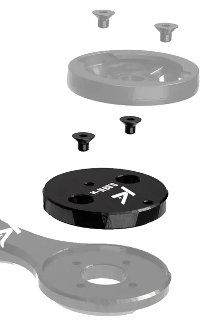 K-Edge Garmin EDGE 1050 Offset Spacer alu, 3mm høyde, ink. skruer 
