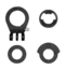 Kids Ride Shotgun Pro ICR Adaptersett For sykler med ICR styrelager, 4 deler