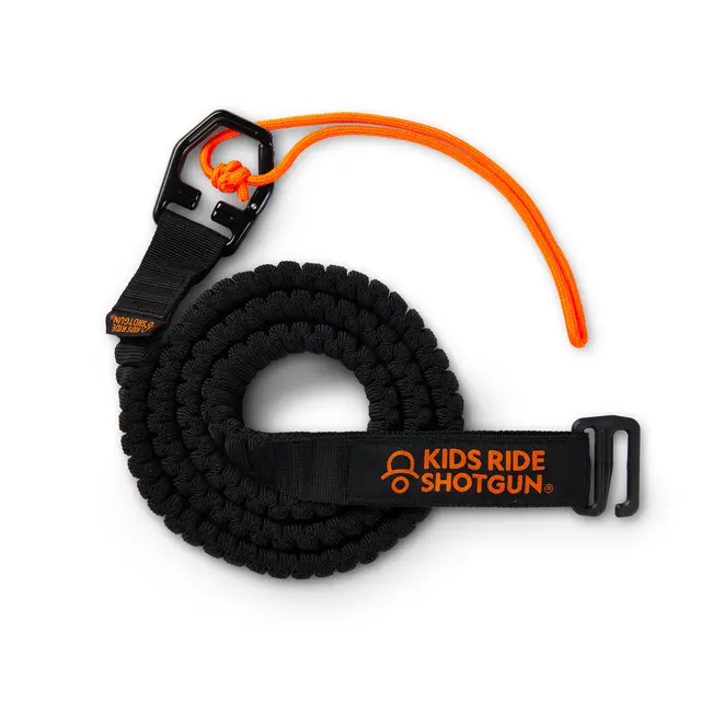 Kids Ride Shotgun Quick Fit MTB Tow Rope Sort/oransje, for tauing av barn/voksne 