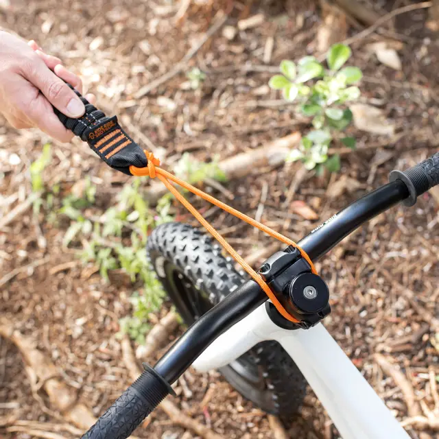 Kids Ride Shotgun MTB Tow Rope Oransje/sort, for tauing av barn/voksne 