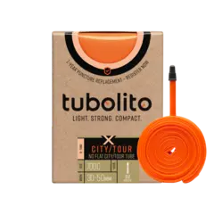 Tubolito X-TuboPresta City/Tour28 Slange 30/50-622mm,TPU,oransje 42mm ventil,130g