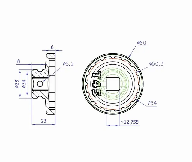 Ice Toolz T045 Kranklageravtager Ø54.0mm x 16, 1/2" pipe, til bl.a T45 