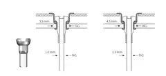 Sapim Reduction Sort Eikenipler Messing, 2.3x14mm, 4.5mm eikehull, 100pk