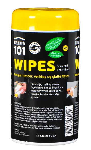 101 Wipes Rensekluter 50stk, 13x21cm 