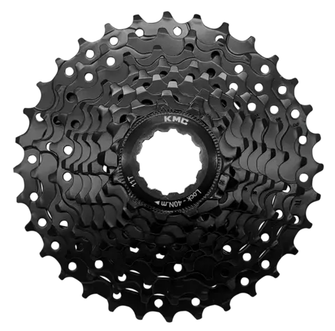 KMC REACT E-bike 9-Delt Kassett 4-pk 11-32T, sort, Shimano kompatibel, stål