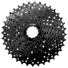 KMC REACT E-bike 9-Delt Kassett 4-pk 11-36T, sort, Shimano kompatibel, stål