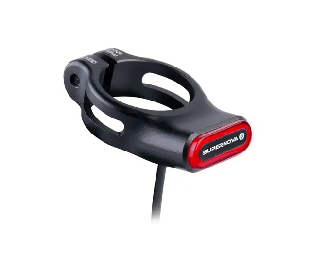 Supernova TL3 Mini Pro Seatpost Baklykt 31.8mm, alu, 12V, 1400mm kabel, 55gr 