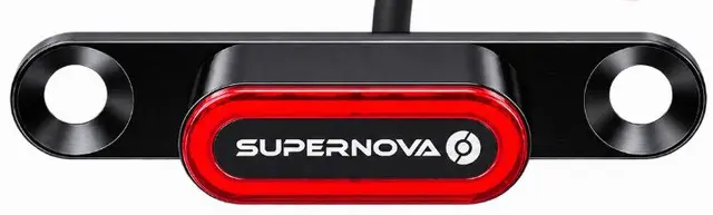 Supernova TL3 Mini Pro Seatpost Baklykt 50mm, Brems,alu, 12V, 1400mm kabel, 55gr 